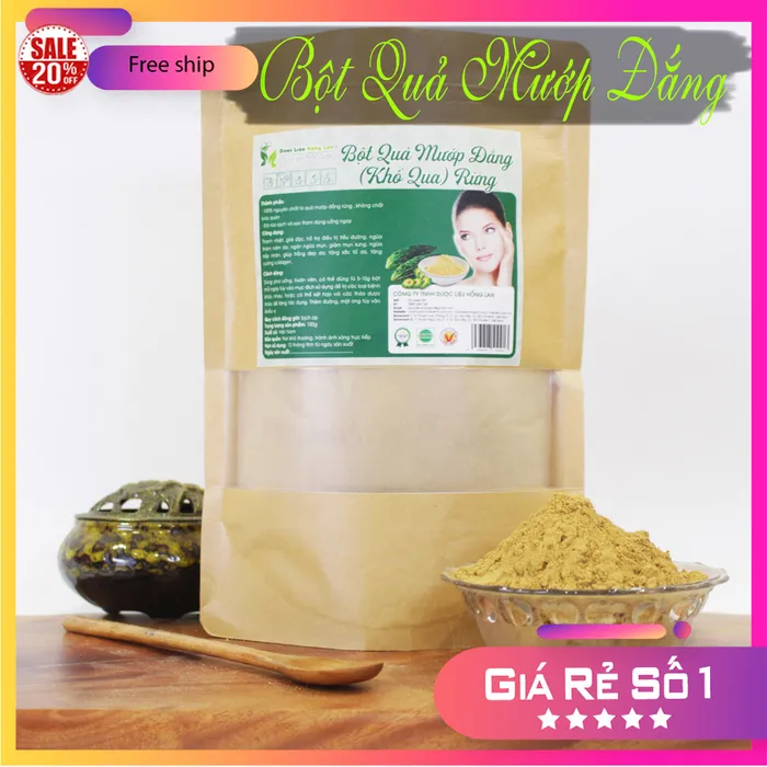 Bột Trái Ổ Khổ Qua (Mướp Đắng) Rừng Nguyên Chất gói 100g - Dược Liệu Hồng Lan 8