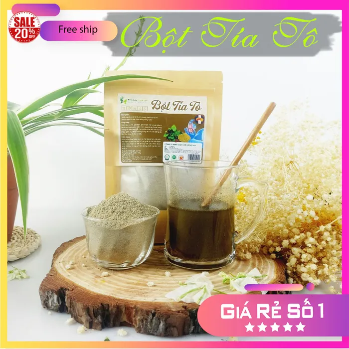 Bột Lá Tía Tô Nguyên Chất Gói 100g - Dược Liệu Hồng Lan 1