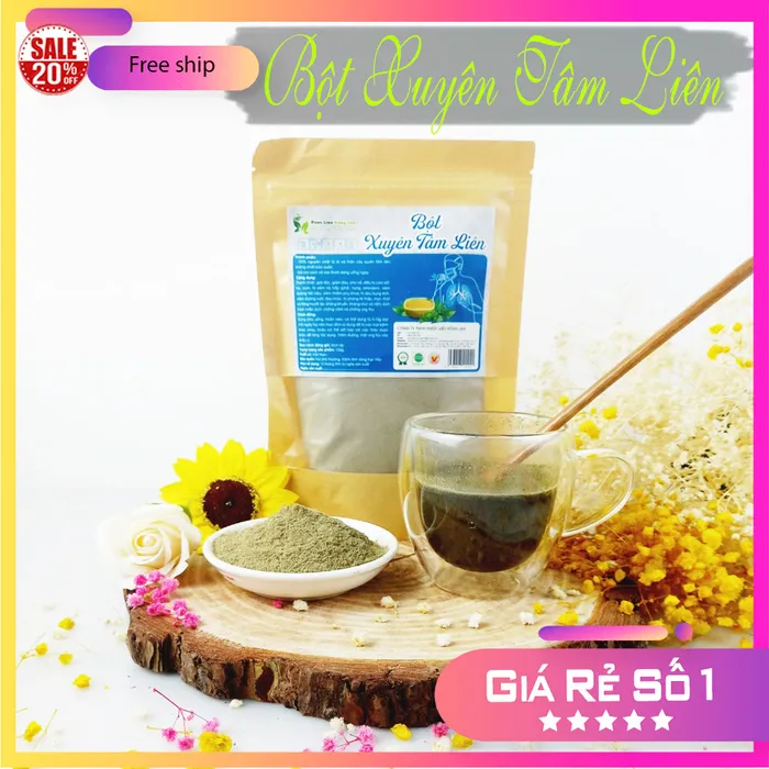 Bột Xuyên Tâm Liên nguyên chất gói 100g - Dược Liệu Hồng Lan 6