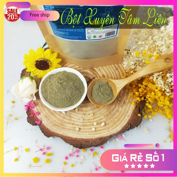 Bột Xuyên Tâm Liên nguyên chất gói 100g - Dược Liệu Hồng Lan 2