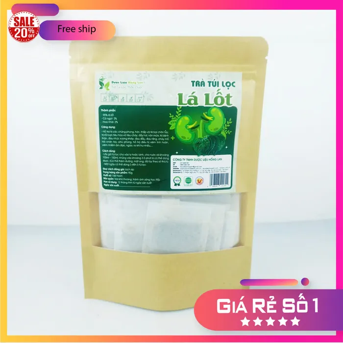Trà Túi Lọc Lá Lốt bịch 90g (30 túi lọc x 3g) - Dược Liệu Hông Lan 9