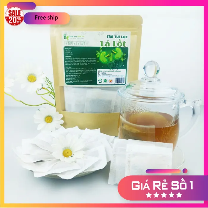 Trà Túi Lọc Lá Lốt bịch 90g (30 túi lọc x 3g) - Dược Liệu Hông Lan 5