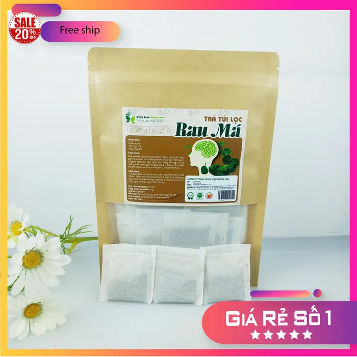 Trà Túi Lọc Rau Má Bịch 90g (30 túi lọc x 3g) - Dược Liệu Hồng Lan 6