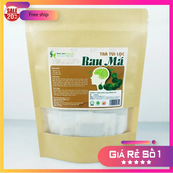 Trà Túi Lọc Rau Má Bịch 90g (30 túi lọc x 3g) - Dược Liệu Hồng Lan 7