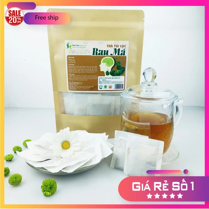 Trà Túi Lọc Rau Má Bịch 90g (30 túi lọc x 3g) - Dược Liệu Hồng Lan 1