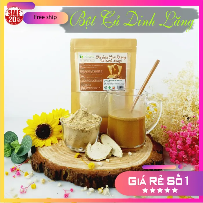 Bột Rễ (Củ) Đinh Lăng (Sâm Nam Dương) Nguyên Chất Gói 100g - Dược Liệu Hồng Lan  2
