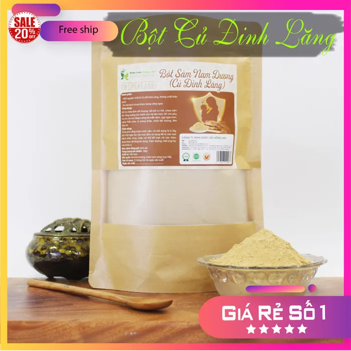 Bột Rễ (Củ) Đinh Lăng (Sâm Nam Dương) Nguyên Chất Gói 100g - Dược Liệu Hồng Lan  6