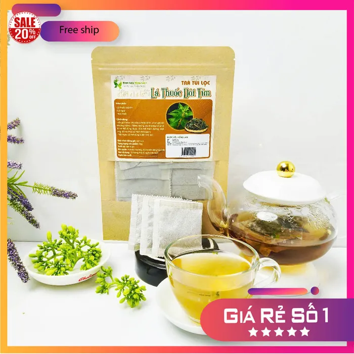Trà Túi Lọc Cây Dòi (Bọ Mắm) 90g (30 túi lọc x 3g) - Dược Liệu Hồng Lan 3