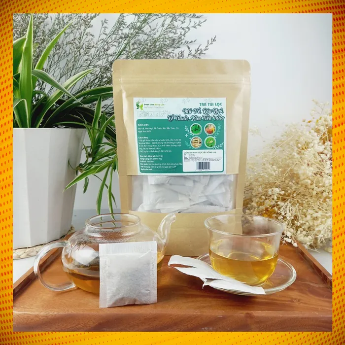 Trà Kim Tiến Thảo mix 6 vị giúp Bổ Thận - Lọc Thận - Tốt cho Thận túi zip 90g (30 túi lọc x 3g) - Dược Liệu Hồng Lan 3