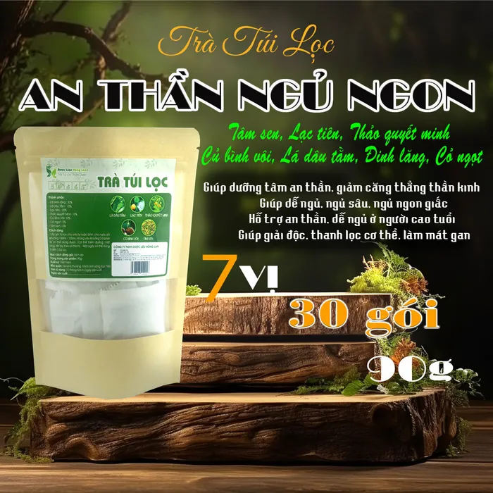 Trà Hạt Thảo Quyết Minh (Hạt Muồng) Mix 7 vị Chữa Mất Ngủ Giúp An Thần Ngủ Ngon, Ăn Ngon, Đẹp Da 90g (30 túi lọc x 3g) - Dược Liệu Hồng Lan 2