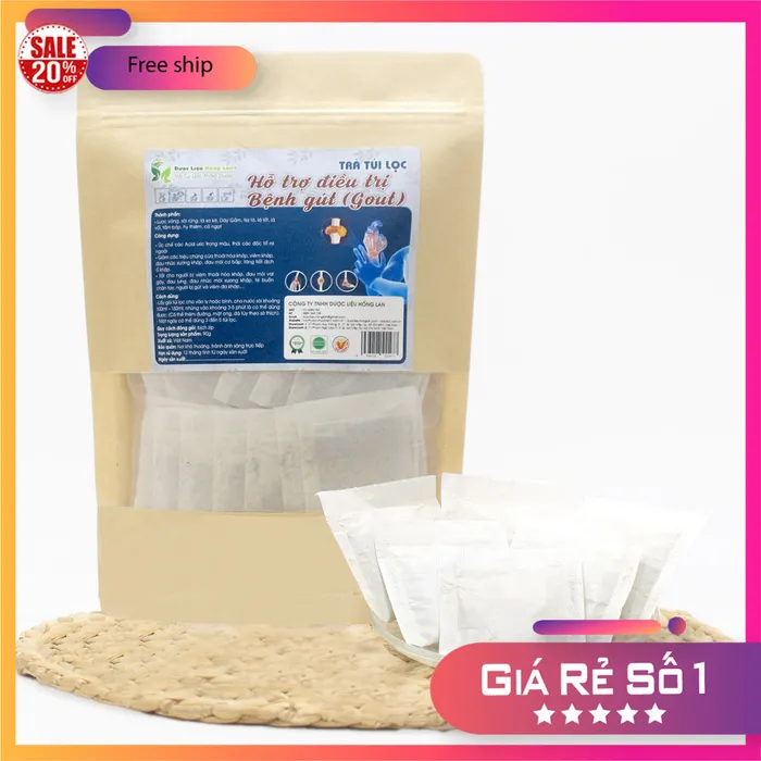 Trà Dây Gắm tiêu U Gout (Gút) mix 10 vị 90g (30 túi lọc x 3g) - Dược Liệu Hồng Lan  3