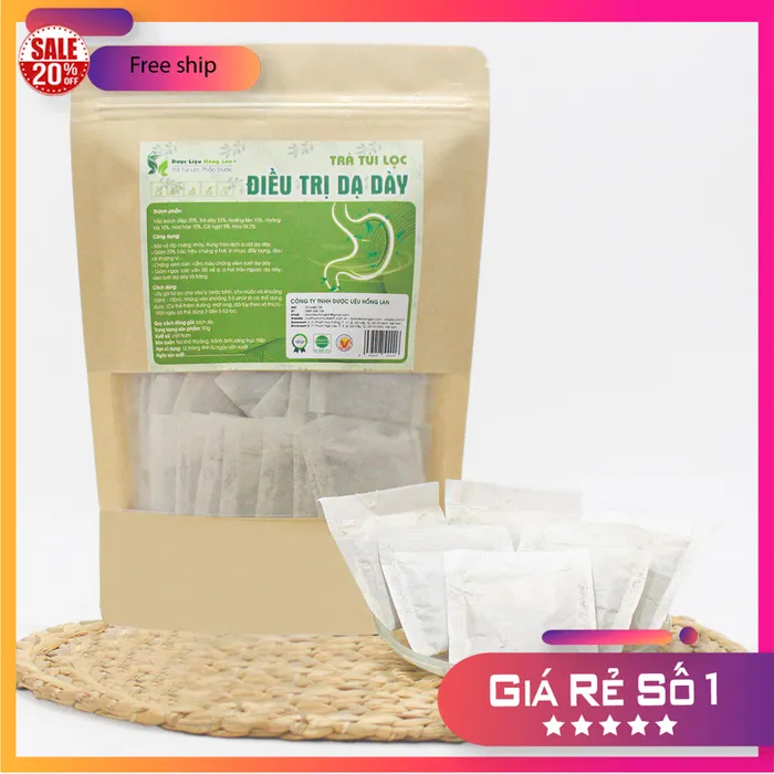 Trà Cây Rau Mương mix 8 vị 90g Giảm Trào Ngược, Đau Dạ Dày,Tức Thượng vị, Đầy Bụng, Đầy hơi, Ợ Hơi - Dược Liệu Hồng Lan 3