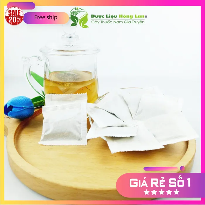 Trà Lá Chó Đẻ Răng Cưa mix 8 vị Thải Độc Mát Gan 90g - Dược Liệu Hồng Lan 3