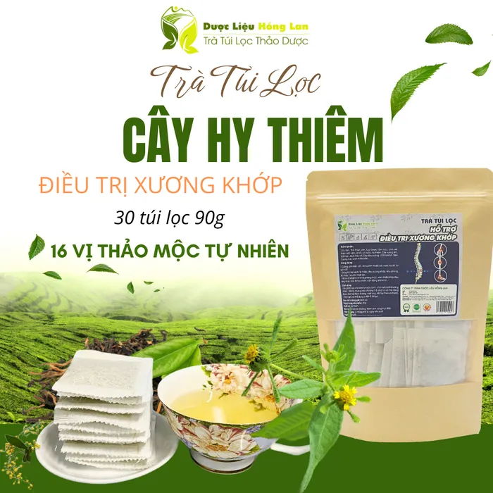 Trà Cây Hy Thiêm mix 16 vị hỗ trợ điều trị Xương Khớp 90g (30 túi lọc x 3g) - Trà Túi Lọc Hồng Lan  